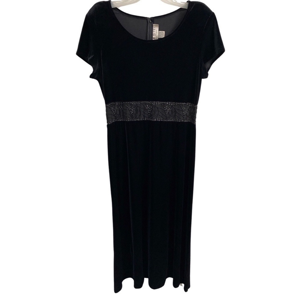Vintage Black Velvet Gown Size 16